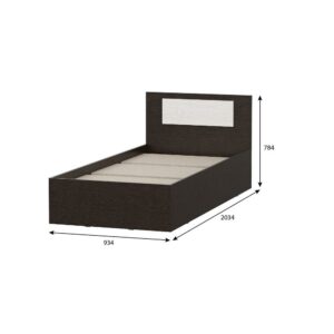 Кровать с настилом ДСП Виста 1, 90х200