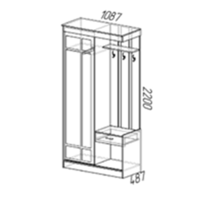 Прихожая ПРИМА Венге/лоредо