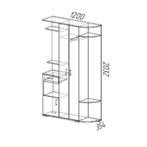 Прихожая Виза (ясень-шимо)