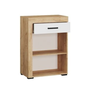 Обувница закрытая Галант, дуб крафт/белый