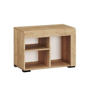 Тумба для обуви с полками Галант, дуб крафт/белый