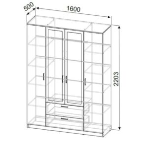 Шкаф для одежды Виста 1