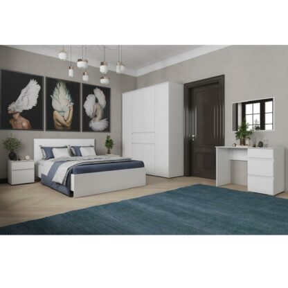 Кровать с настилом из ДСП Плейона 160x200, белый