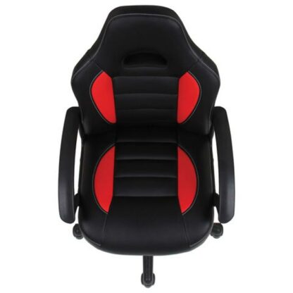 Кресло компьютерное BRABIX "Spark GM-201", экокожа, черное/красное, 532503