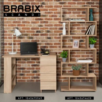 Стол письменный/компьютерный BRABIX "Scandi CD-016", 1100х500х750 мм, 4 ящика, дуб сонома, 641892, ЦБ013707-2
