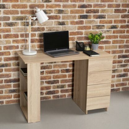 Стол письменный/компьютерный BRABIX "Scandi CD-016", 1100х500х750 мм, 4 ящика, дуб сонома, 641892, ЦБ013707-2