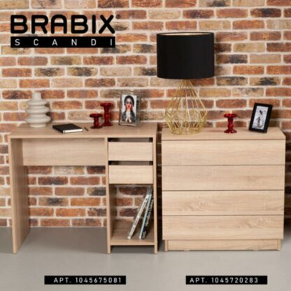Стол письменный/компьютерный BRABIX "Scandi CD-017", 900х450х750 мм, 2 ящика, дуб сонома, 641895, ЦБ013706-2