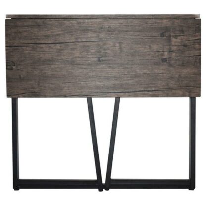 Стол на металлокаркасе BRABIX "LOFT CD-001", 800х440х740 мм, складной, цвет морёный дуб, 641209