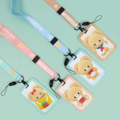 Бейдж на ленте вертикальный с принтом "CUTE BEAR" — изображение 2