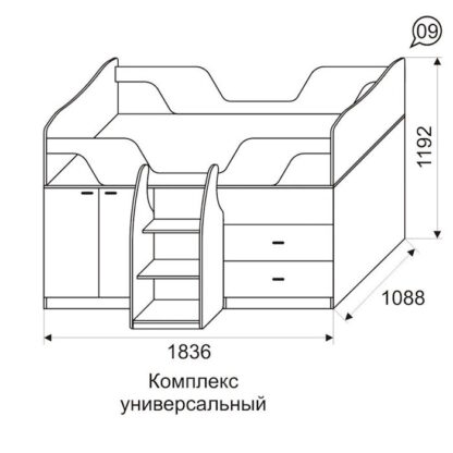 Кровать универсальная Квест 09