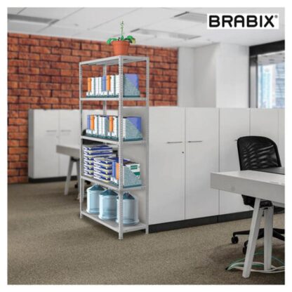 Стеллаж металлический BRABIX "MS KD-195/30-5", 1950х1000х300 мм, 5 полок, сборная стойка, 291118, S240BR243502