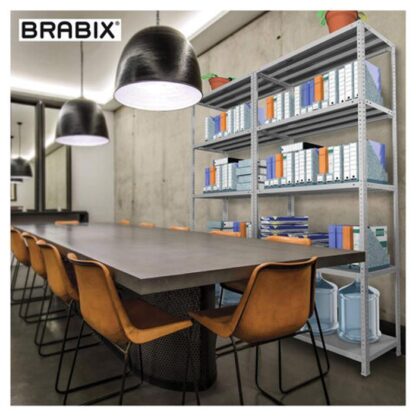 Стеллаж металлический BRABIX "MS KD-195/60-5", 1950х1000х600 мм, 5 полок, сборная стойка, 291121, S240BR246502