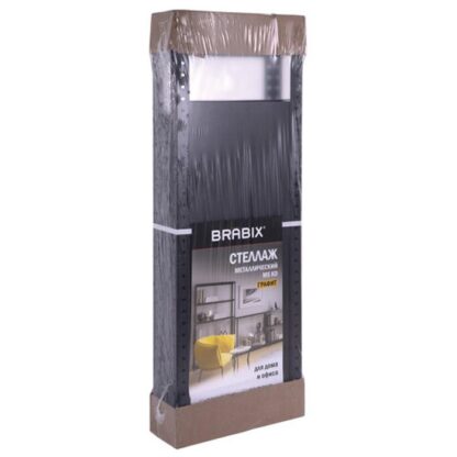 Стеллаж металлический BRABIX "ГРАФИТ MS KD-195/50-6", лофт, 1950х1000х500 мм, 6 полок, 291273, S240BR245693
