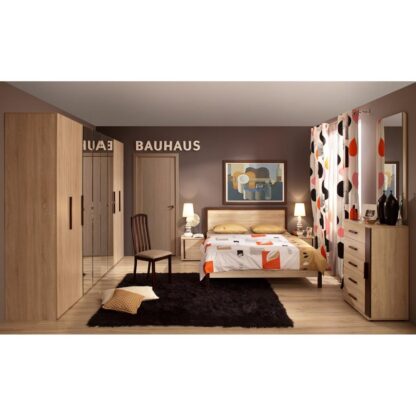 Кровать с ортопедическим основанием (дерево) 90х200 Bauhaus 5, дуб